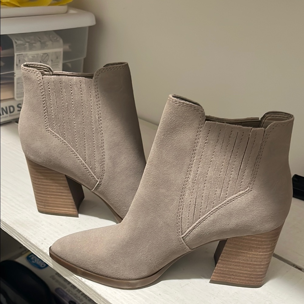 Marc Fisher Taupe Ankle Booties
